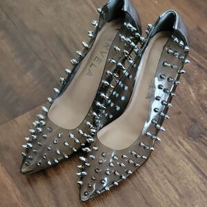 Stylish Transparent Spiked Heels